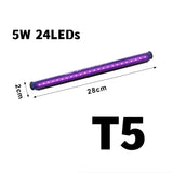 Black Light Tube 5W/10W USB EU/US Plug UV LED Black Light Lamp 395 Nm Black Light Bar Light Effect Party Light Stage Lighting