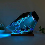 Undersea Resin Lamp Whale Turtle Human Diving Night Light Home Gift Office, Desk Bedroom Decoration Night Light