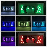 Anime Light Box Bleach Gamer Room Decorations for Men Manga Paper Carving Table Desk Lamp Anime Figures Ulquiorra Cifer Face Eye