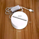 3D LED Lamp Creative 3D LED Night Lights Novelty Illusion Night Lamp 3D Illusion Table Lamp for Home Decorative Light