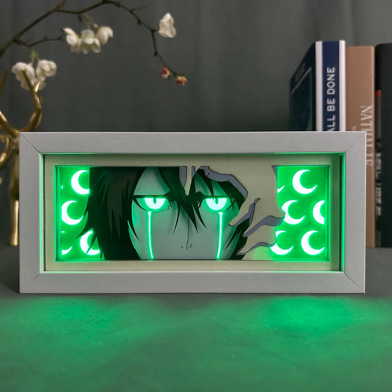Anime Light Box Bleach Gamer Room Decorations for Men Manga Paper Carving Table Desk Lamp Anime Figures Ulquiorra Cifer Face Eye