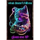 Game Animal Neon Metal Signs Posters for Gamer Room Pub Bedroom Tin Sign Decorative Plaques Painting Wall Aesthetical Decoration