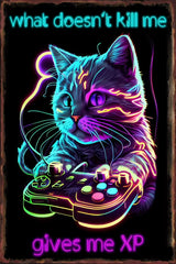 Game Animal Neon Metal Signs Posters for Gamer Room Pub Bedroom Tin Sign Decorative Plaques Painting Wall Aesthetical Decoration