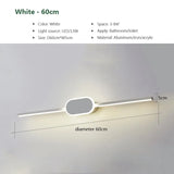 Modern LED Wall Lamps White Black Mirror Headlights Base Decor Walls Sconce for Bathroom Bedroom Living Room Indoor Lighting