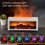 Ultrasonic Humidifier 150Ml Fireplace Aroma Machine 7 Color Flame Remote Control Auto off Timer for Home and Office Use
