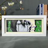 Anime Light Box Bleach Gamer Room Decorations for Men Manga Paper Carving Table Desk Lamp Anime Figures Ulquiorra Cifer Face Eye