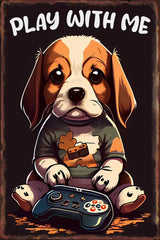 Game Animal Neon Metal Signs Posters for Gamer Room Pub Bedroom Tin Sign Decorative Plaques Painting Wall Aesthetical Decoration