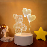 3D LED Lamp Creative 3D LED Night Lights Novelty Illusion Night Lamp 3D Illusion Table Lamp for Home Decorative Light