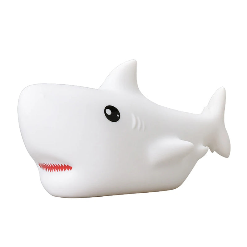 LED Night Lights Cartoon Whale Shape Silicone Patting Lamp USB Charging Atmosphere Lamps Bedside Decor for Kids Baby Gifts