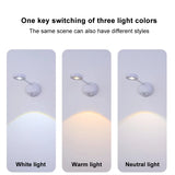 Spotlights USB Rechargeable Intelligent Human Sensing Wireless Wall Light Dimmable Led Spotlight for Lighting Paintings Pictures