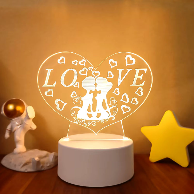 3D LED Lamp Creative 3D LED Night Lights Novelty Illusion Night Lamp 3D Illusion Table Lamp for Home Decorative Light