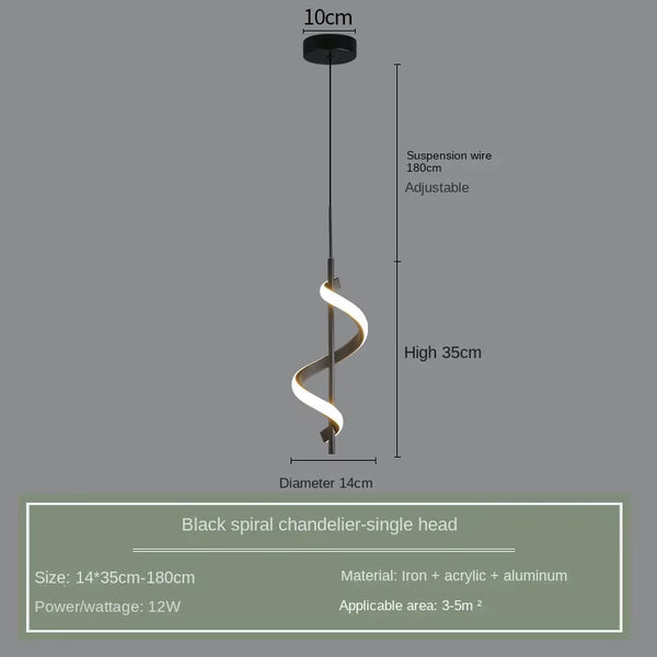 Lustre Bedside Rotating Chandelier Pendant Lights Lampara Colgante Techo Luminaire Suspendu Quarto Casal Chambre Kroonluchters