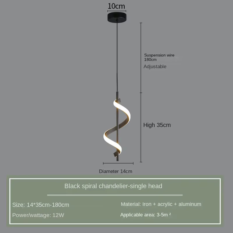 Lustre Bedside Rotating Chandelier Pendant Lights Lampara Colgante Techo Luminaire Suspendu Quarto Casal Chambre Kroonluchters