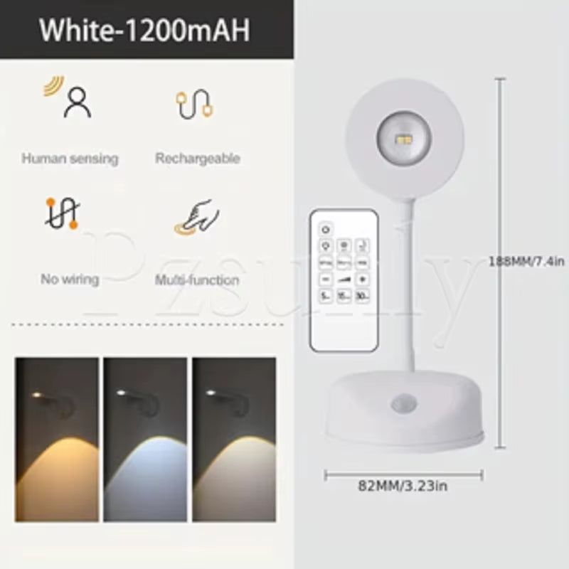 Spotlights USB Rechargeable Intelligent Human Sensing Wireless Wall Light Dimmable Led Spotlight for Lighting Paintings Pictures