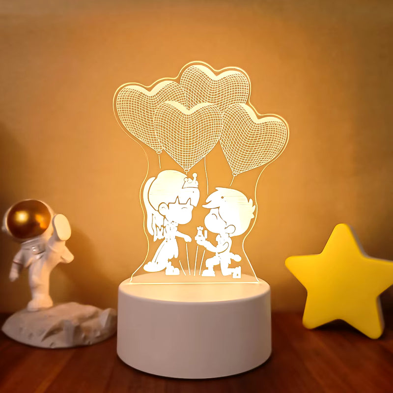 3D LED Lamp Creative 3D LED Night Lights Novelty Illusion Night Lamp 3D Illusion Table Lamp for Home Decorative Light