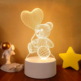3D LED Lamp Creative 3D LED Night Lights Novelty Illusion Night Lamp 3D Illusion Table Lamp for Home Decorative Light