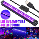 Black Light Tube 5W/10W USB EU/US Plug UV LED Black Light Lamp 395 Nm Black Light Bar Light Effect Party Light Stage Lighting